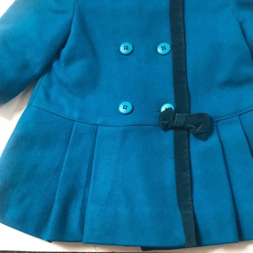 Rothschild VTG ILGWU Girl blue Peat Coat Jacket Size 2T Tailored by Rothschild